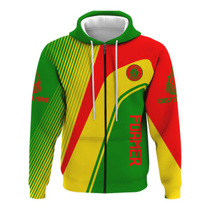 Railspirit Personalized Elgin Joliet And Eastern Railroad Hoodie Vibrant Striking Style Zip Up Hoodie For Rail Enthusiasts