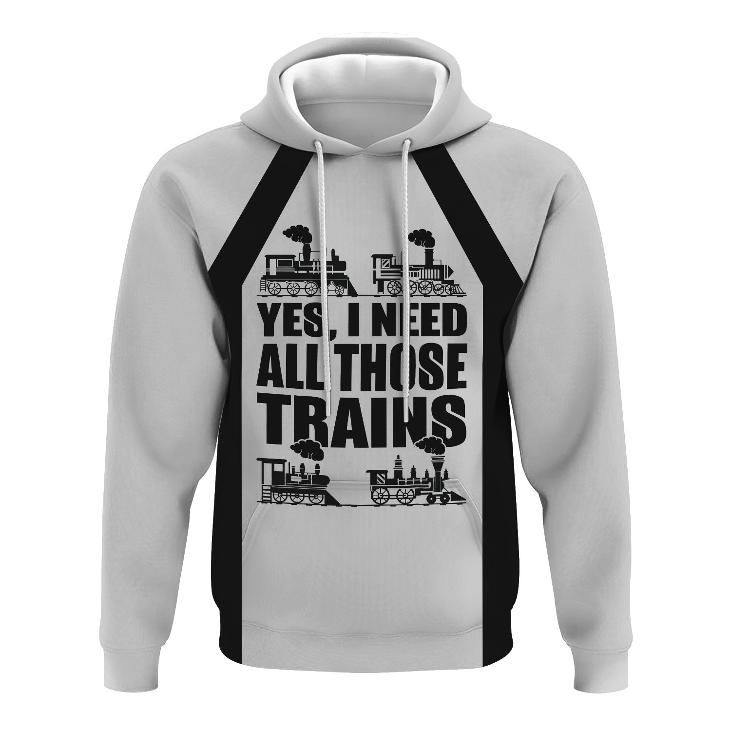 Railspirit Custom Name Bessemer And Lake Erie Railroad Hoodie Yes I Need All Those Train Printed Zip Hoodie
