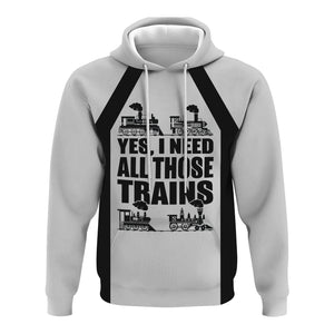 Railspirit Custom Name Bessemer And Lake Erie Railroad Hoodie Yes I Need All Those Train Printed Zip Hoodie