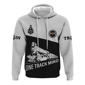 Railspirit Custom Name Bessemer And Lake Erie Railroad Hoodie One Track Mind Printed Zip Hoodie
