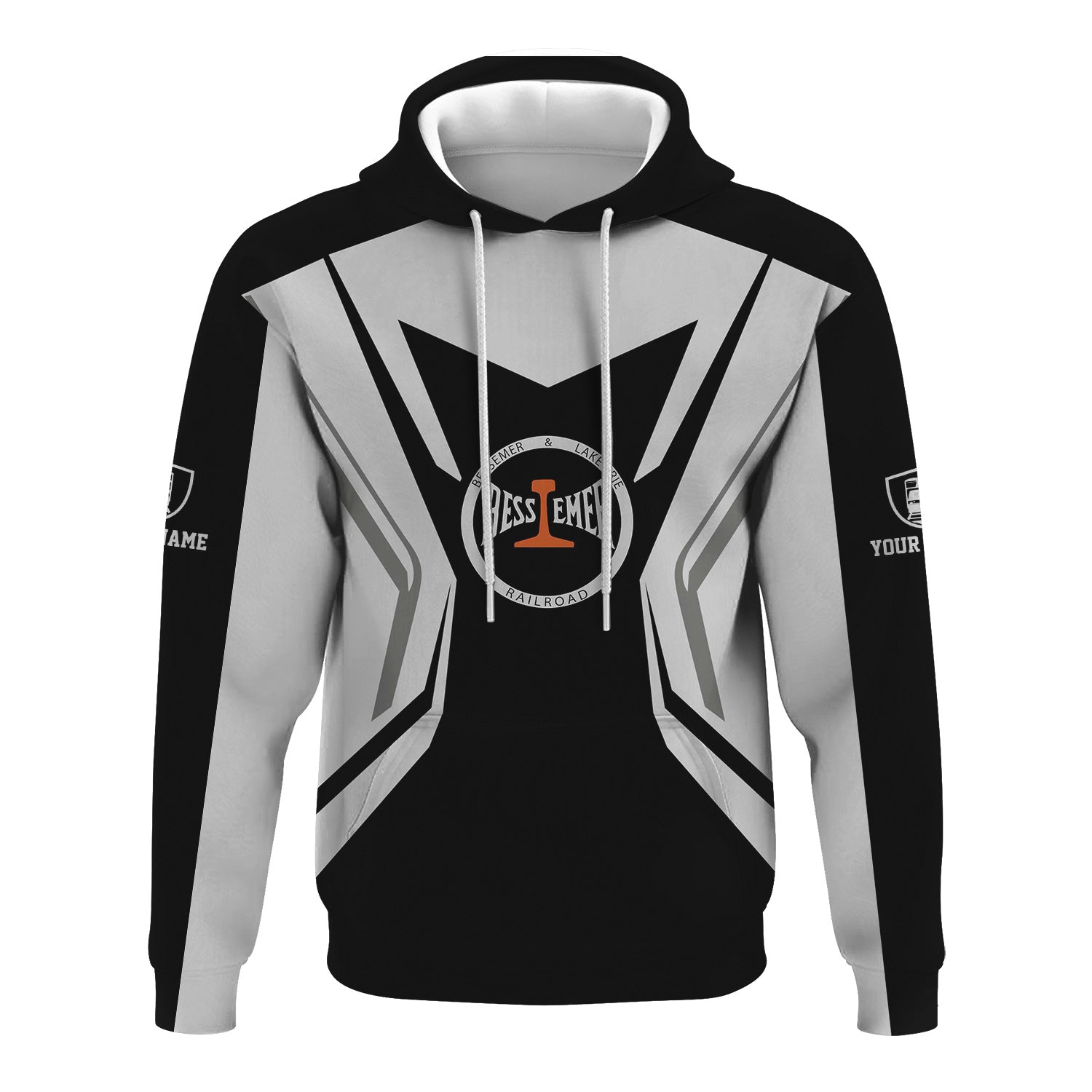 Railspirit Personalized Bessemer And Lake Erie Railroad Hoodie Unique Style with Custom Job Train Zip Up Hoodie