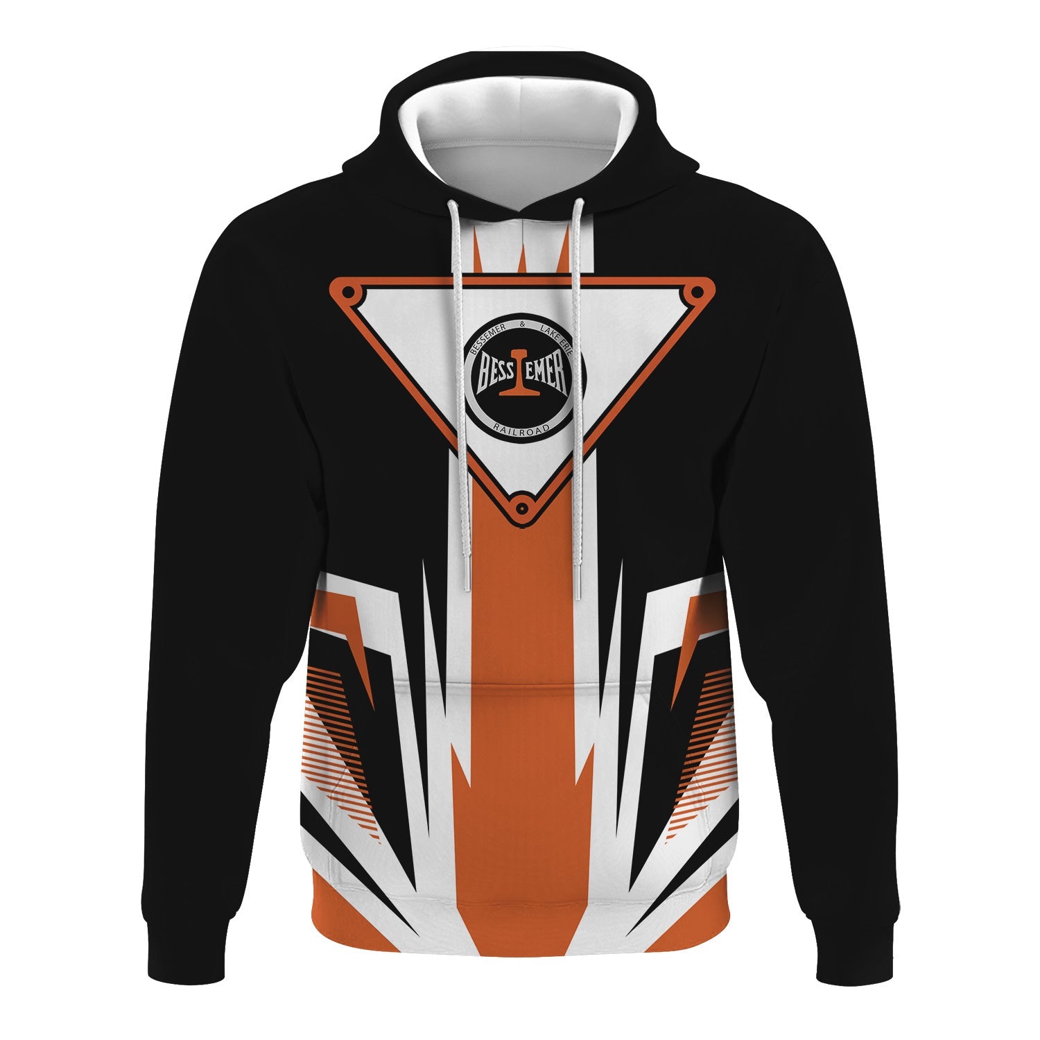 Railspirit Bessemer And Lake Erie Railroad Hoodie Bold Graphic Style All Over Printed Zip Up Hoodie