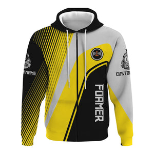 Railspirit Personalized Bessemer And Lake Erie Railroad Hoodie Vibrant Striking Style Zip Up Hoodie For Rail Enthusiasts