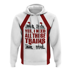 Railspirit Custom Name Detroit & Mackinac Railroad Hoodie Yes I Need All Those Train Printed Zip Hoodie