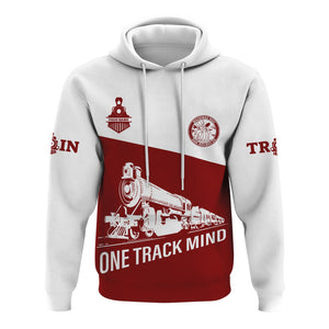 Railspirit Custom Name Detroit & Mackinac Railroad Hoodie One Track Mind Printed Zip Hoodie
