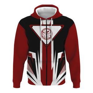 Railspirit Detroit & Mackinac Railroad Hoodie Bold Graphic Style All Over Printed Zip Up Hoodie