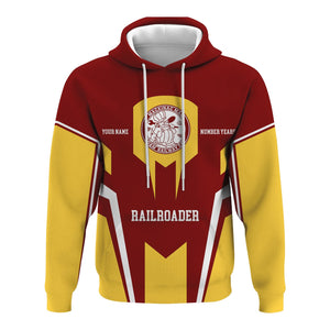 Railspirit Personalized Detroit & Mackinac Railroad Hoodie Custom Year Railroader Zip Up Hoodie Gift Idea For Train Lover