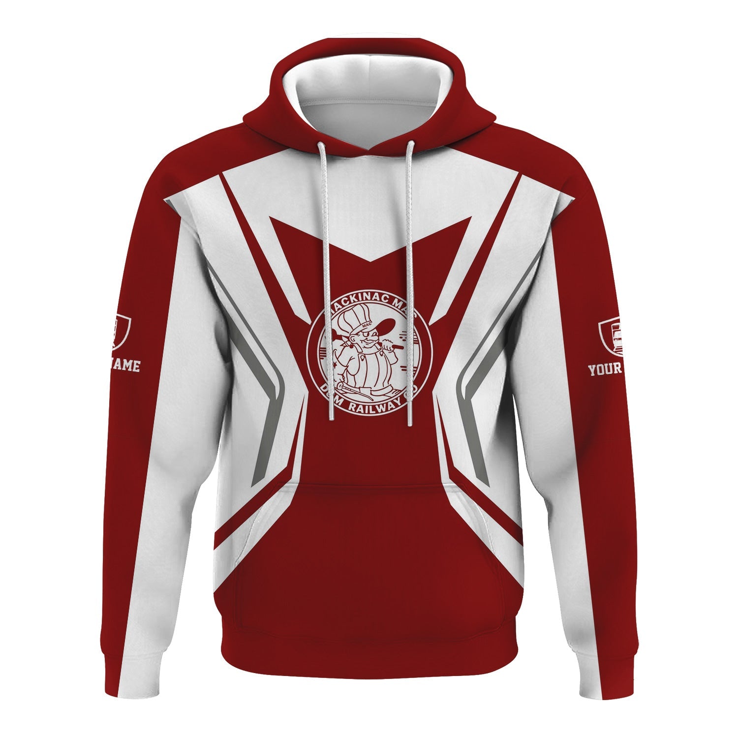 Railspirit Personalized Detroit & Mackinac Railroad Hoodie Unique Style with Custom Job Train Zip Up Hoodie