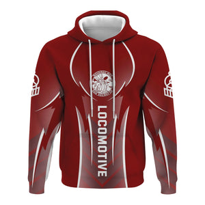 Railspirit Personalized Detroit & Mackinac Railroad Hoodie Striking Line Style Train Zip Up Hoodie For Locomotive Lovers