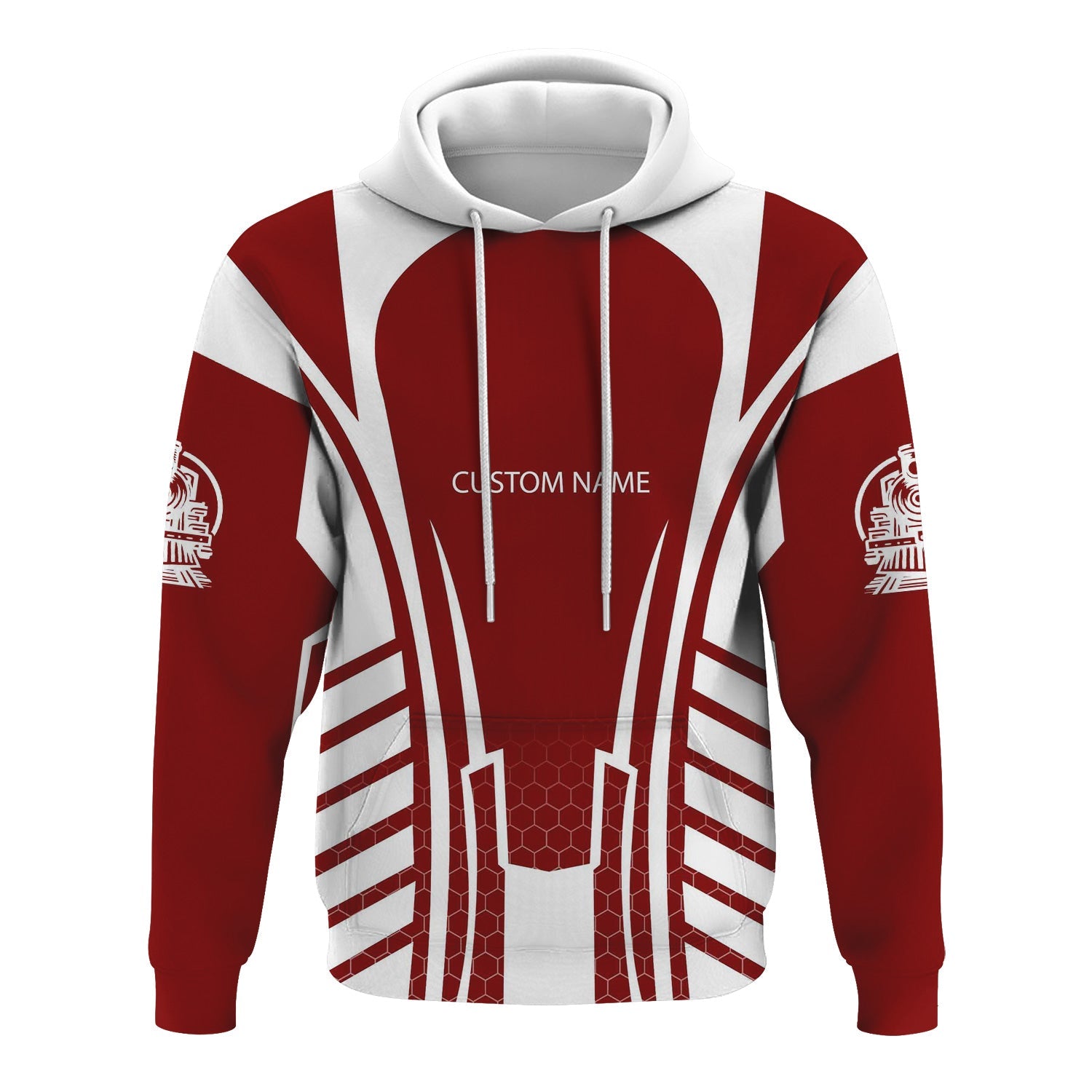 Railspirit Personalized Detroit & Mackinac Railroad Hoodie Striped Railroad Style Train Zip Up Hoodie All Over Print