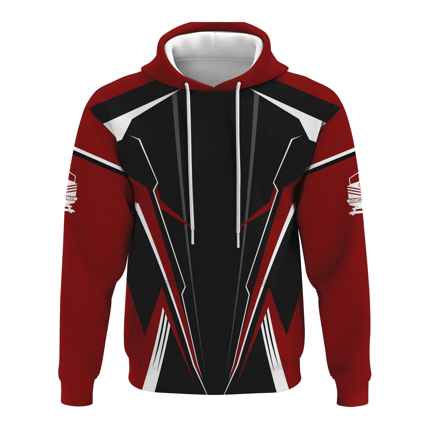 Railspirit Personalized Detroit & Mackinac Railroad Hoodie Lightning-Edge Design Train Zip Up Hoodie For Railroad Lovers