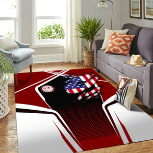 Railspirit Personalized Detroit & Mackinac Railroad Area Rug American Eagle Vintage Train Rug