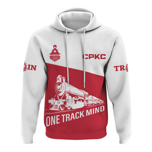 Railspirit Custom Name Canadian Pacific Kansas City Hoodie One Track Mind CPKC Printed Zip Hoodie