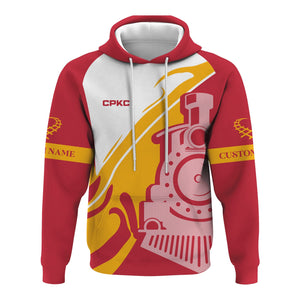 Railspirit Personalized Canadian Pacific Kansas City Hoodie Flame-Inspired Style CPKC Zip Up Hoodie Gift Idea For Train Lovers