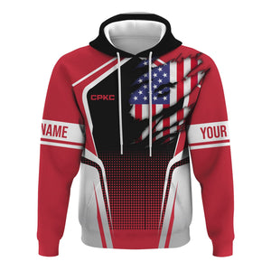 Railspirit Personalized Canadian Pacific Kansas City Hoodie American Eagle Vintage Train CPKC Zip Up Hoodie