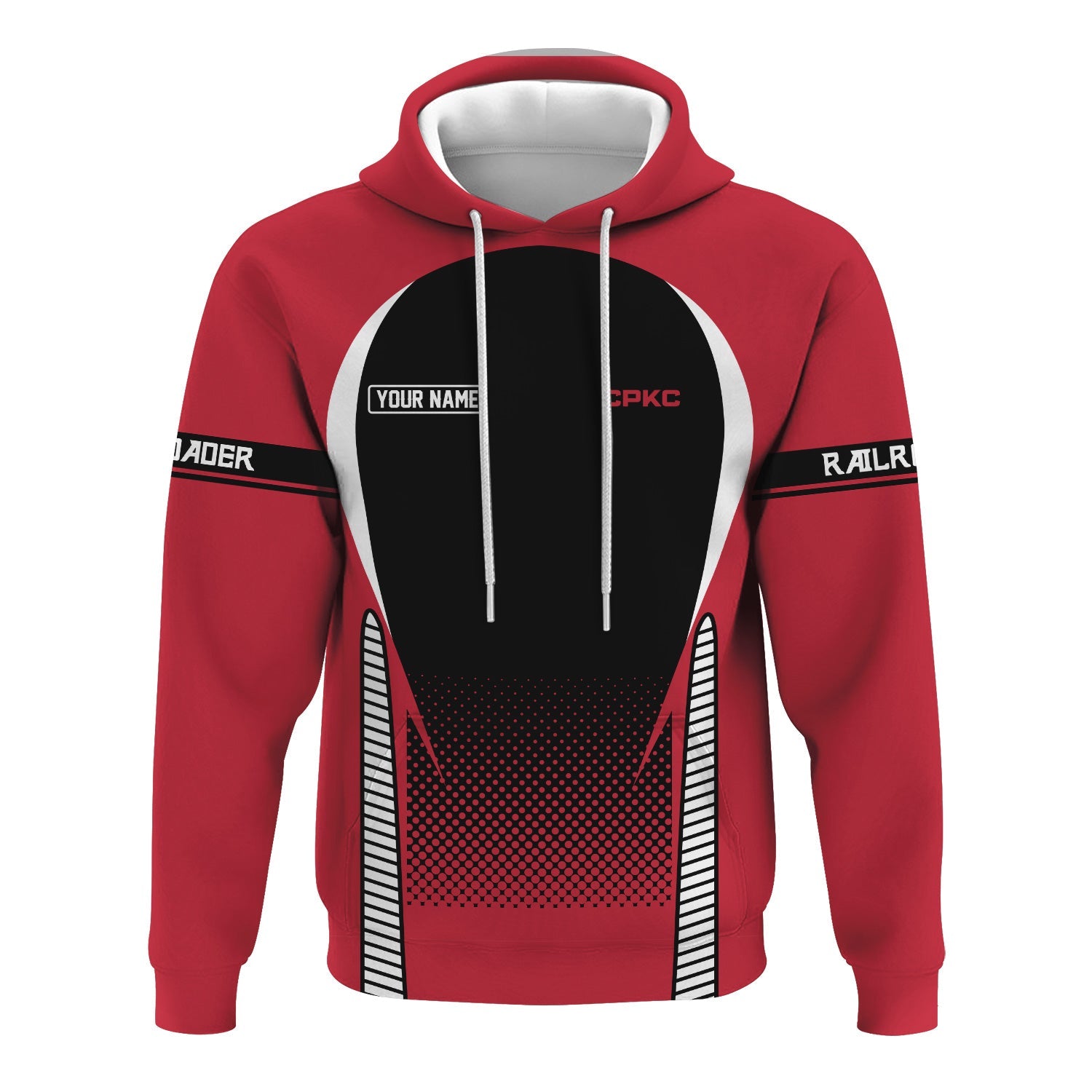 Railspirit Personalized Canadian Pacific Kansas City Hoodie Stress Is Caused By Not Having Enough Trains CPKC  Zip Up Hoodie