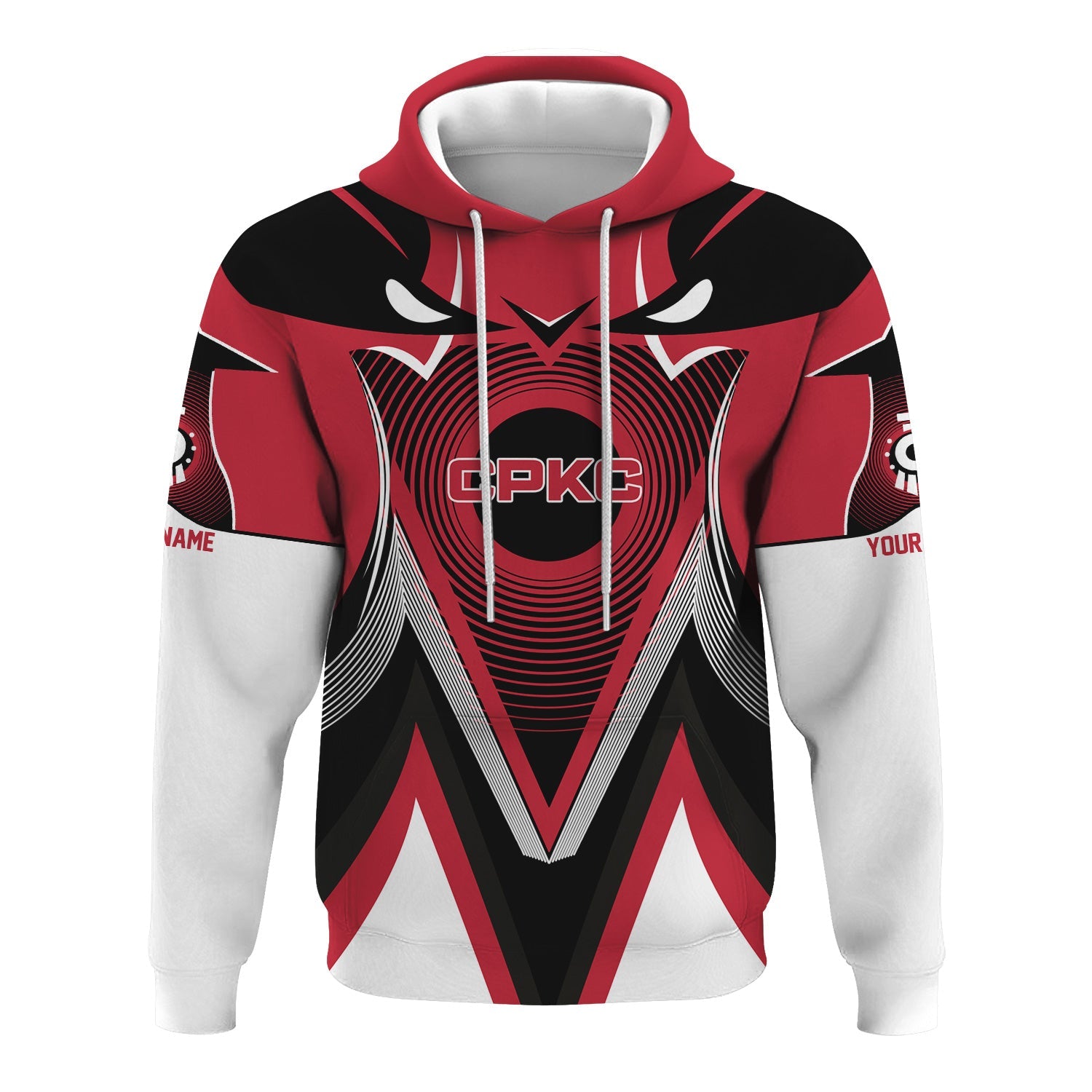 Railspirit Personalized Canadian Pacific Kansas City Hoodie Vibrant Graphic Pattern CPKC Zip Up Hoodie For Train Enthusiasts