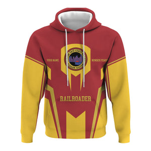 Railspirit Personalized Florida East Coast Railway Hoodie Custom Year Railroader Zip Up Hoodie Gift Idea For Train Lover