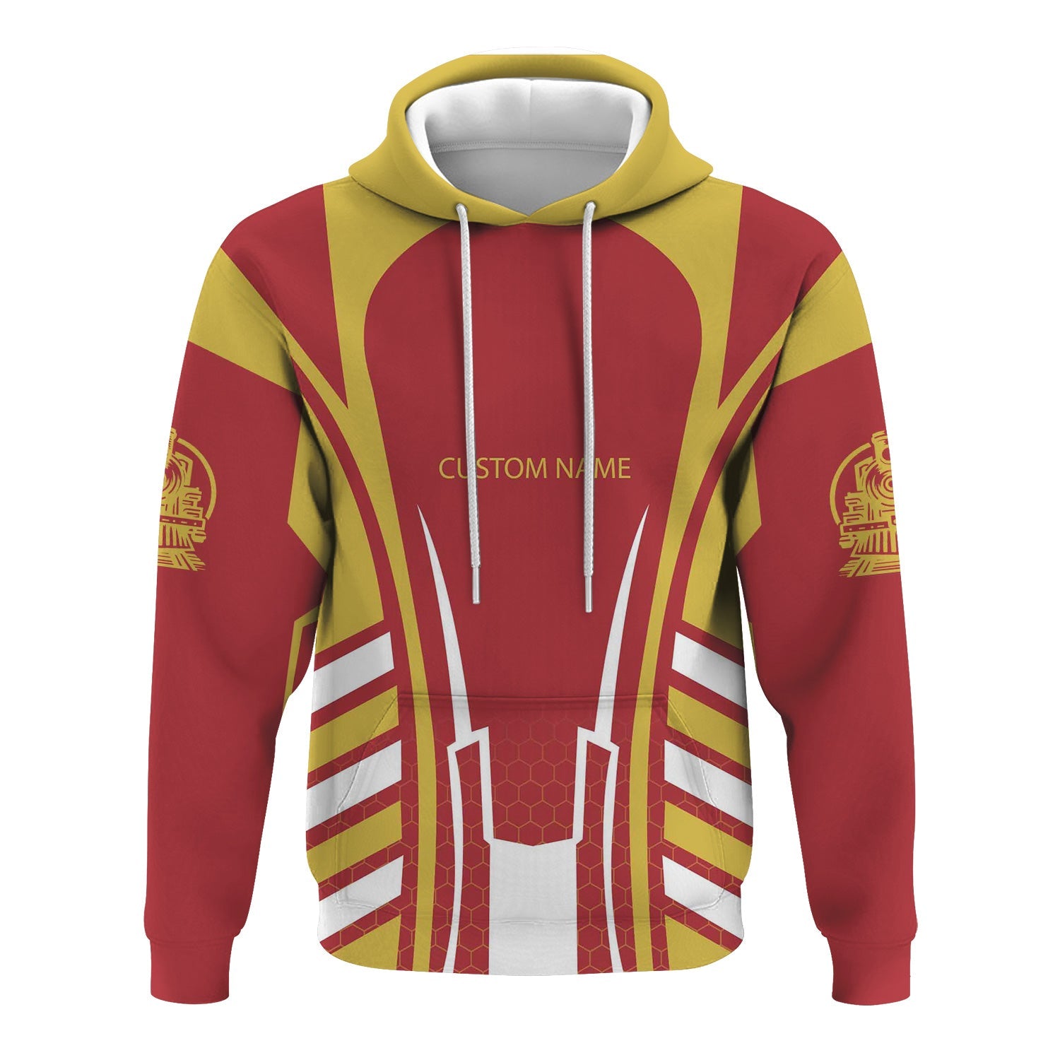 Railspirit Personalized Florida East Coast Railway Hoodie Striped Railroad Style Train Zip Up Hoodie All Over Print
