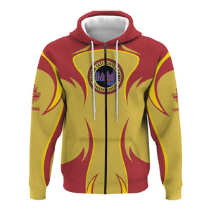 Railspirit Personalized Florida East Coast Railway Hoodie Distinctive Flame Style Zip Up Hoodie For Steam Engine Addict