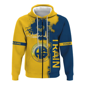 Railspirit Personalized Alaska Railroad Hoodie Engine Heartbeat and Track Love Style Zip Up Hoodie Gift Idea For Train Lovers