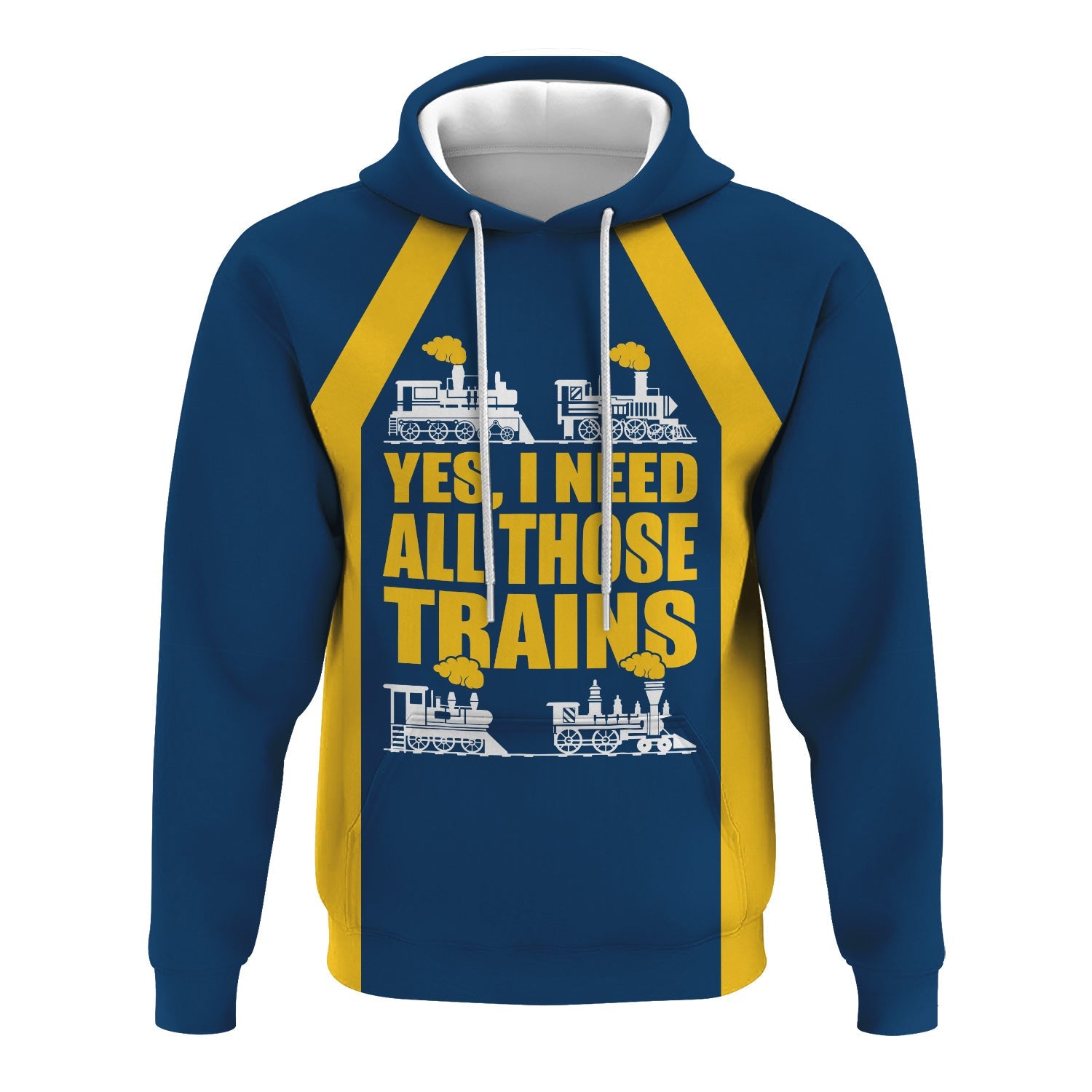 Railspirit Custom Name Alaska Railroad Hoodie Yes I Need All Those Train Printed Zip Hoodie