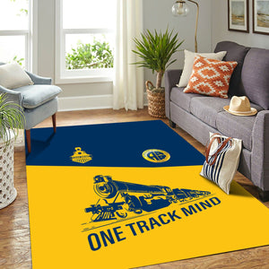 Railspirit Personalized Alaska Railroad Area Rug One Track Mind Train Rug Gift Idea For Train Lover