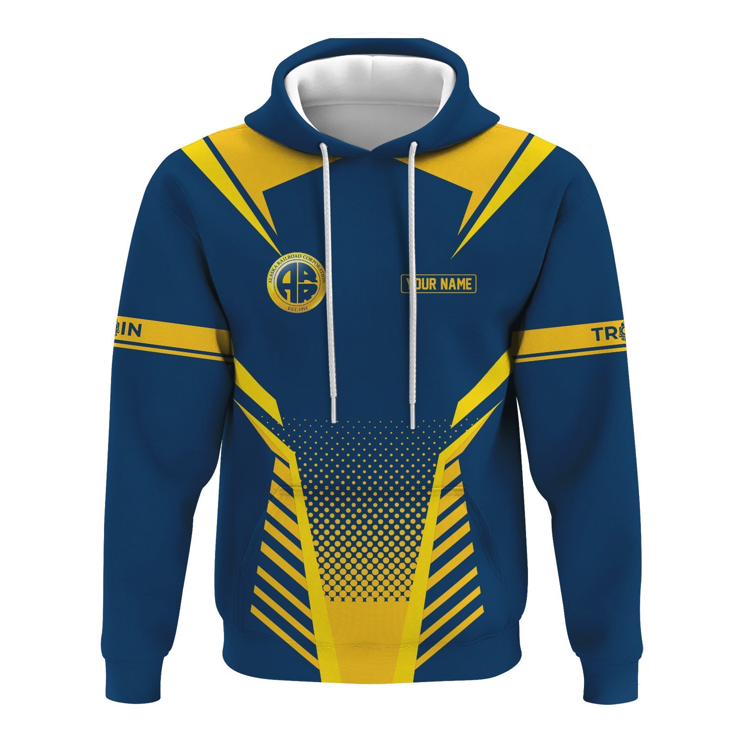 Railspirit Personalized Alaska Railroad Hoodie Unisex Train Zip Hoodie All Over Print