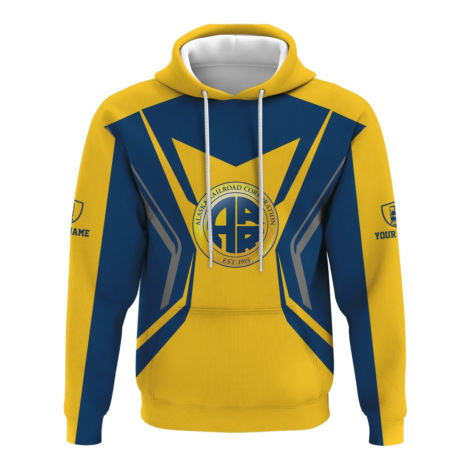 Railspirit Personalized Alaska Railroad Hoodie Unique Style with Custom Job Train Zip Up Hoodie