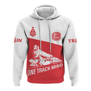 Railspirit Custom Name Kansas City Southern Hoodie One Track Mind Printed Zip Hoodie