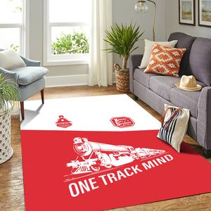 Railspirit Personalized Kansas City Southern Area Rug One Track Mind Train Rug Gift Idea For Train Lover