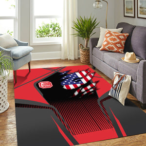 Railspirit Personalized Kansas City Southern Area Rug American Eagle Vintage Train Rug