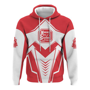 Railspirit Personalized Kansas City Southern Hoodie Railway Trainspotter Style Zip Up Hoodie Gift Idea For Foamers