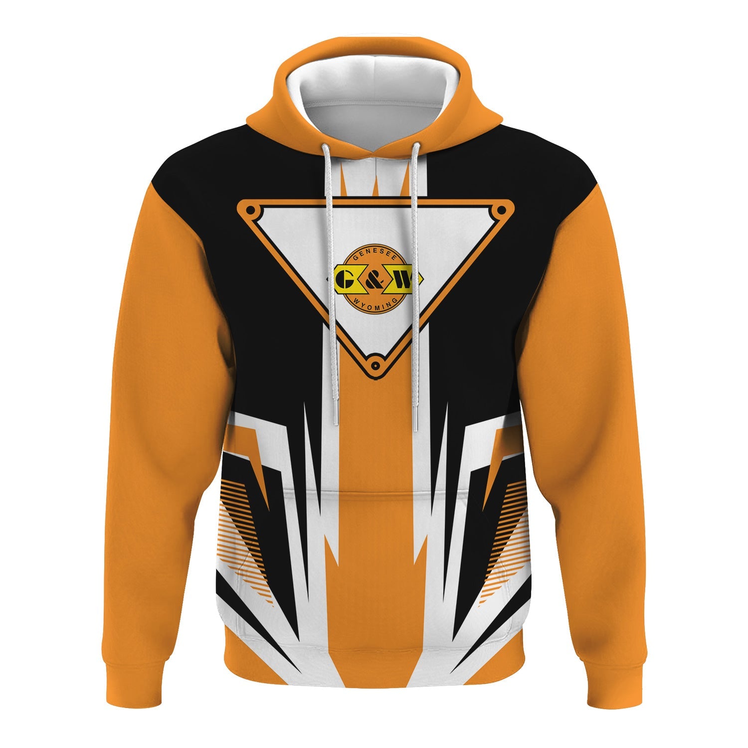 Railspirit Genesee & Wyoming Inc. Railroad Hoodie Bold Graphic Style All Over Printed Zip Up Hoodie