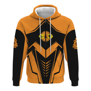 Railspirit Personalized Genesee & Wyoming Inc. Railroad Hoodie Railway Trainspotter Style Zip Up Hoodie Gift Idea For Foamers