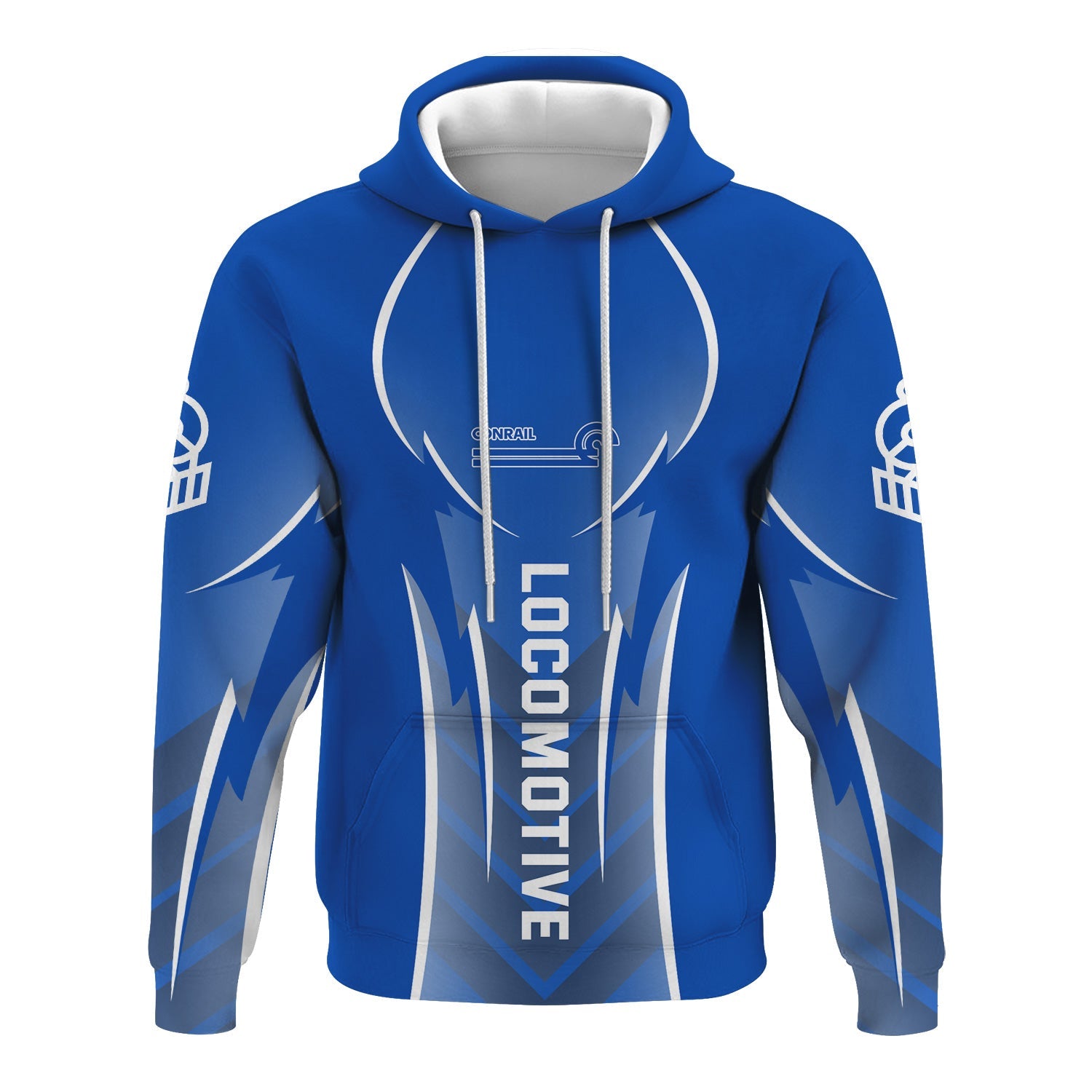 Railspirit Personalized Conrail Railroad Hoodie Striking Line Style Train Zip Up Hoodie For Locomotive Lovers