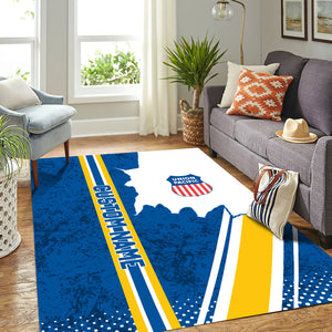 Railspirit Personalized Union Pacific Railroad Area Rug Vintage Big Boy All Over Printed Rug