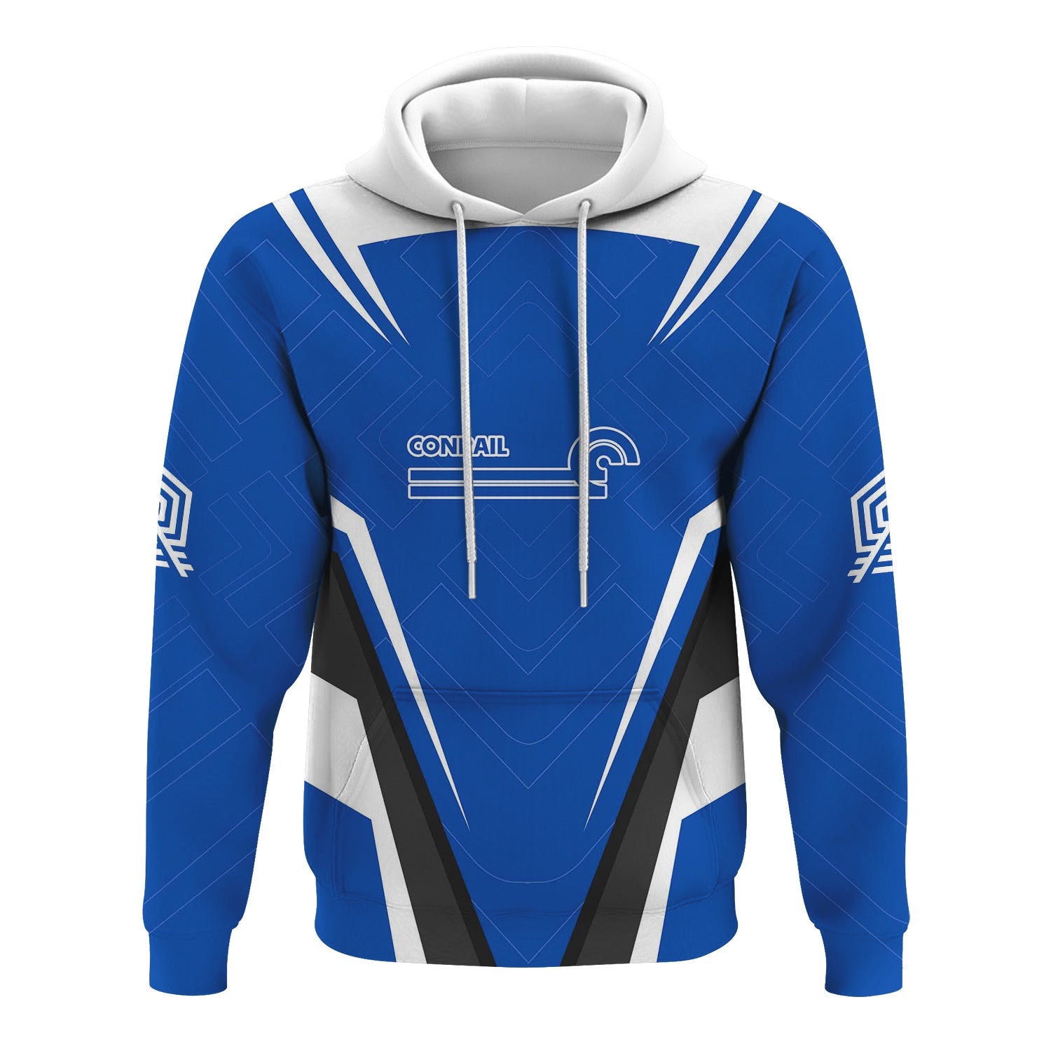 Railspirit Personalized Conrail Railroad Hoodie Railway Inspired Apparel Train Zip Up Hoodie For Train Lovers