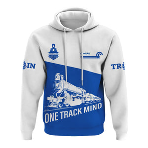 Railspirit Custom Name Conrail Railroad Hoodie One Track Mind Printed Zip Hoodie