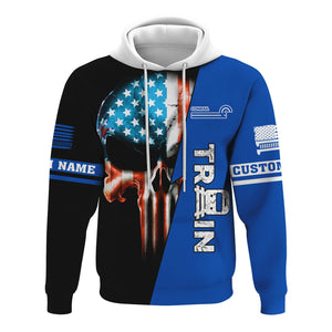 Railspirit Personalized Conrail Railroad Hoodie Train Skull American Flag Zip Up Hoodie All Over Print