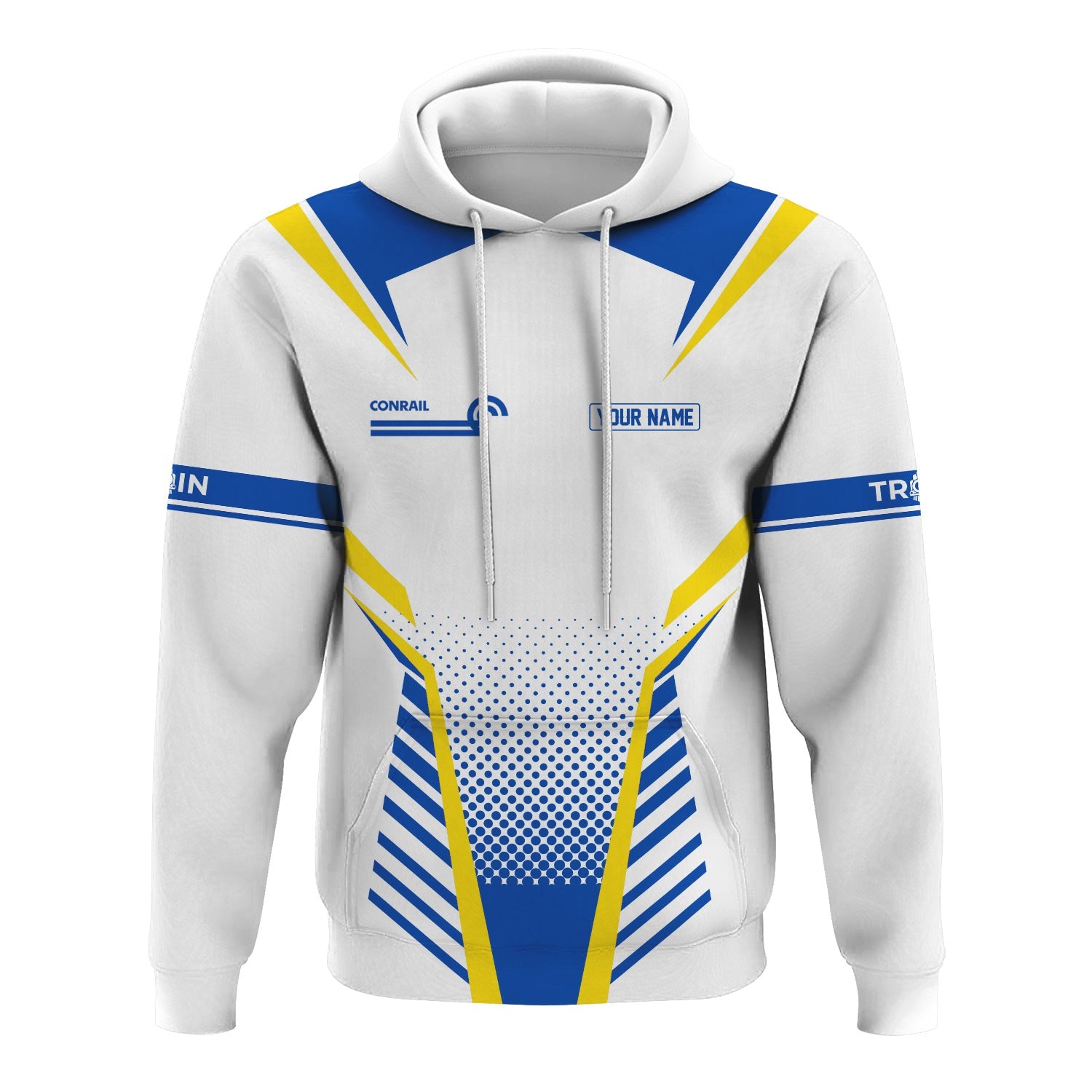 Railspirit Personalized Conrail Railroad Hoodie Unisex Train Zip Hoodie All Over Print