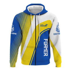 Railspirit Personalized Conrail Railroad Hoodie Vibrant Striking Style Zip Up Hoodie For Rail Enthusiasts