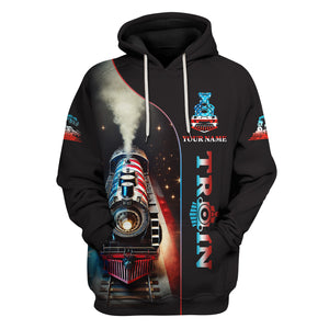 Railspirit Personalized Locomotive Power Zip Hoodie – Perfect for Train Lovers