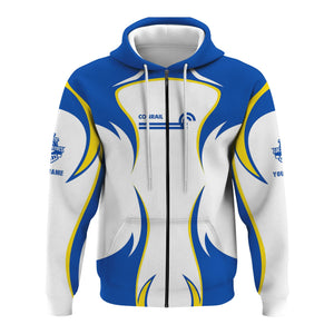 Railspirit Personalized Conrail Railroad Hoodie Distinctive Flame Style Zip Up Hoodie For Steam Engine Addict