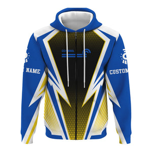 Railspirit Personalized Conrail Railroad Hoodie Lightning Graphic Style Zip Up Hoodie Gift Idea For Train Lover