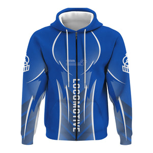 Railspirit Personalized Conrail Railroad Hoodie Striking Line Style Train Zip Up Hoodie For Locomotive Lovers