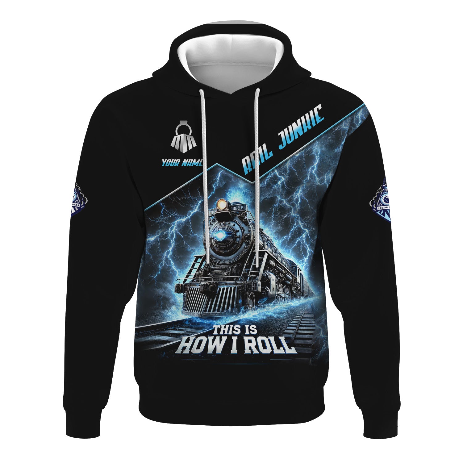 Railspirit Personalized Train Hoodie This Is How I Roll Thunder Style Zip Up Hoodie Gift Idea For Rail Junkie