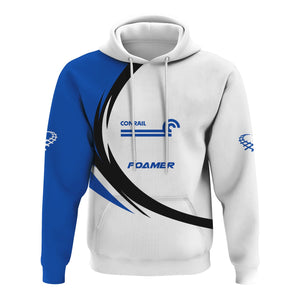 Railspirit Personalized Conrail Railroad Hoodie Unique Graphic Style Zip Up Hoodie For Train Enthusiasts