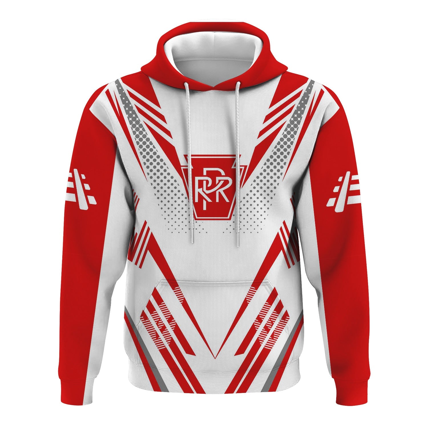 Railspirit Personalized Pennsylvania Railroad Hoodie Railroad Tribute Design Train Zip Up Hoodie for Train Lovers