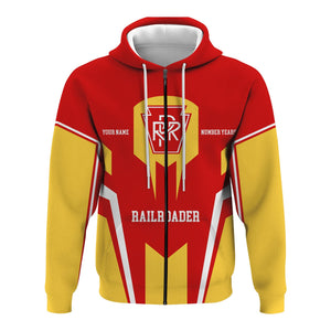 Railspirit Personalized Pennsylvania Railroad Hoodie Custom Year Railroader Zip Up Hoodie Gift Idea For Train Lover